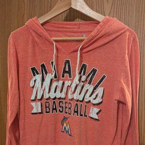 Miami Marlins Hooded Long Sleeve (Medium)